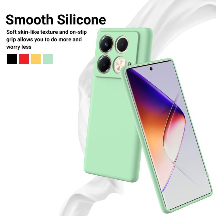 For Infinix Note 40S Solid Color Liquid Silicone Dropproof Full Coverage Phone Case