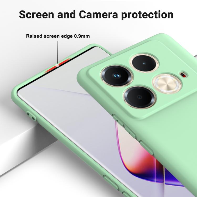 For Infinix Note 40S Solid Color Liquid Silicone Dropproof Full Coverage Phone Case