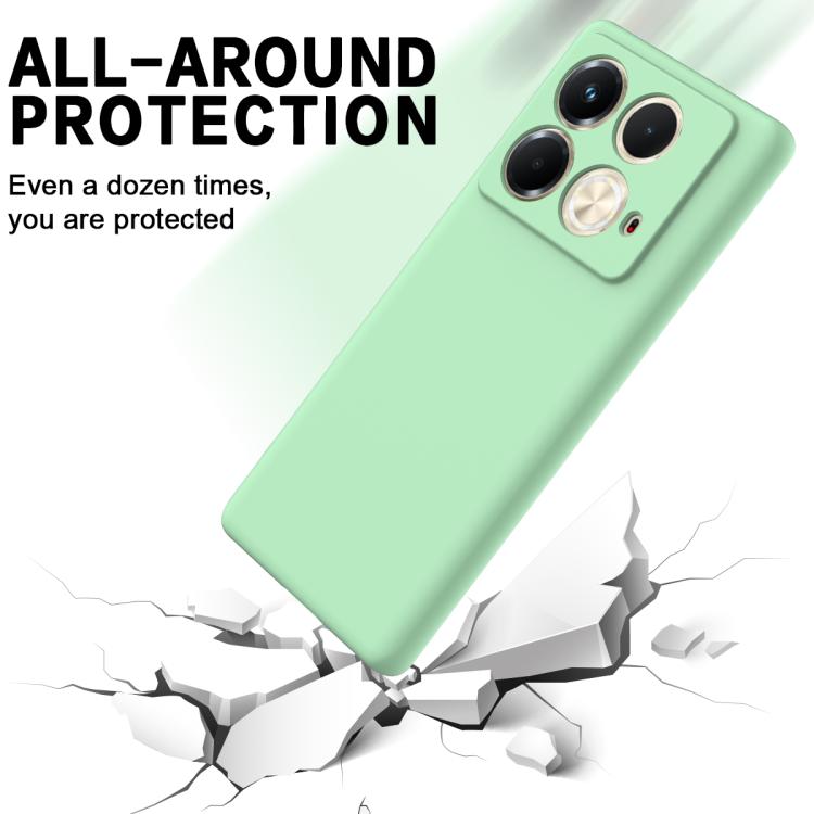 For Infinix Note 40S Solid Color Liquid Silicone Dropproof Full Coverage Phone Case