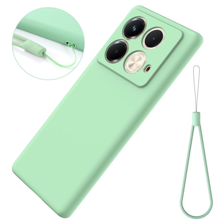 For Infinix Note 40S Solid Color Liquid Silicone Dropproof Full Coverage Phone Case