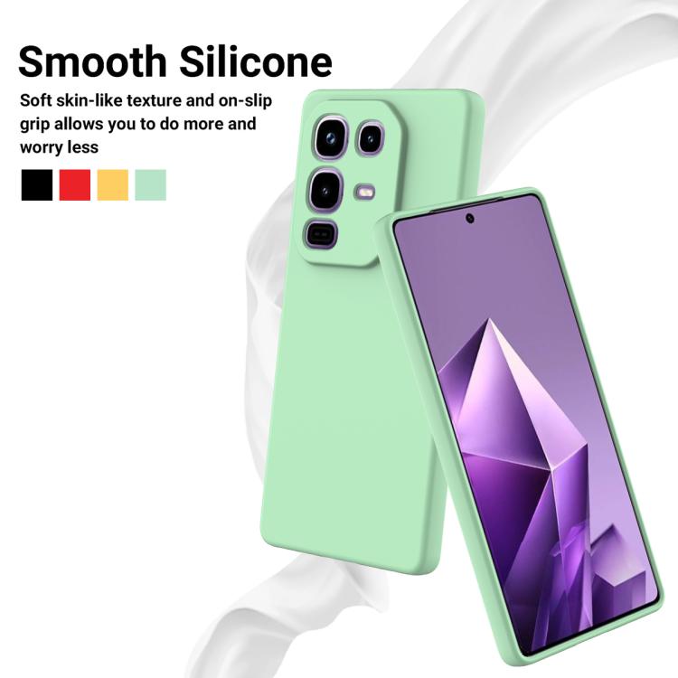 For Infinix Note 50x Solid Color Liquid Silicone Dropproof Full Coverage Phone Case