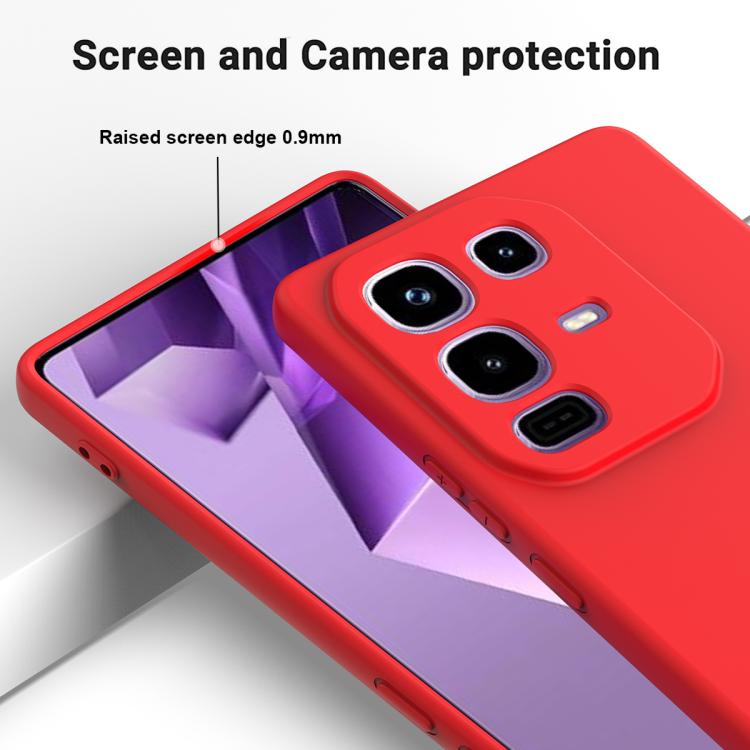 For Infinix Note 50s Solid Color Liquid Silicone Dropproof Full Coverage Phone Case