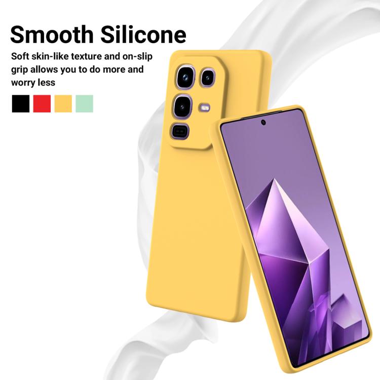For Infinix Note 50s Solid Color Liquid Silicone Dropproof Full Coverage Phone Case