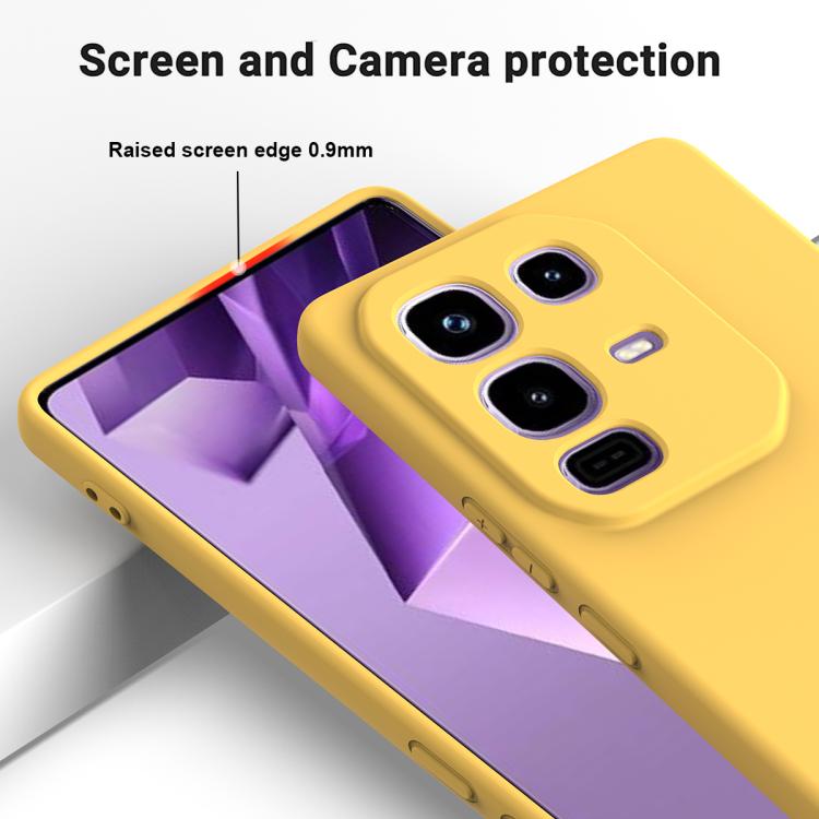 For Infinix Note 50 Pro+ Solid Color Liquid Silicone Dropproof Full Coverage Phone Case