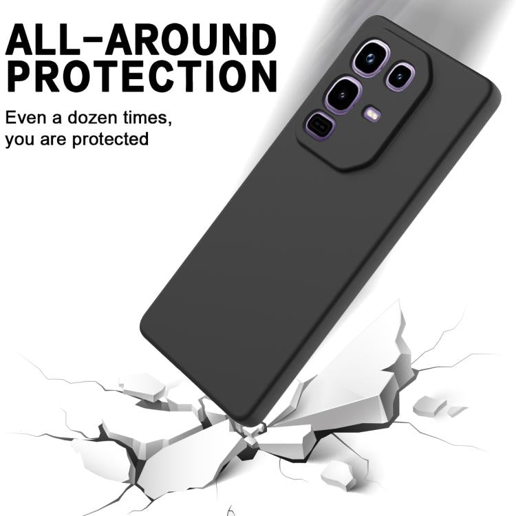For Infinix Note 50 Pro+ Solid Color Liquid Silicone Dropproof Full Coverage Phone Case