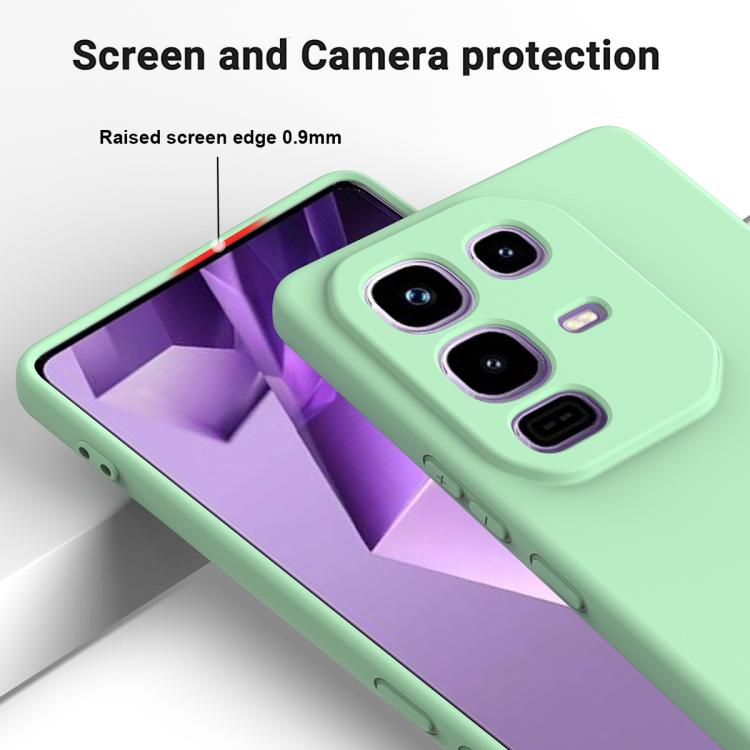 For Infinix Note 50 Pro+ Solid Color Liquid Silicone Dropproof Full Coverage Phone Case