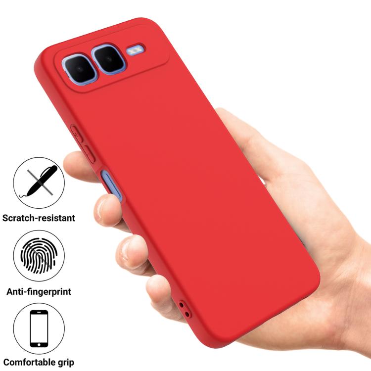 For Infinix Smart 10 Plus 4G Solid Color Liquid Silicone Dropproof Full Coverage Phone Case