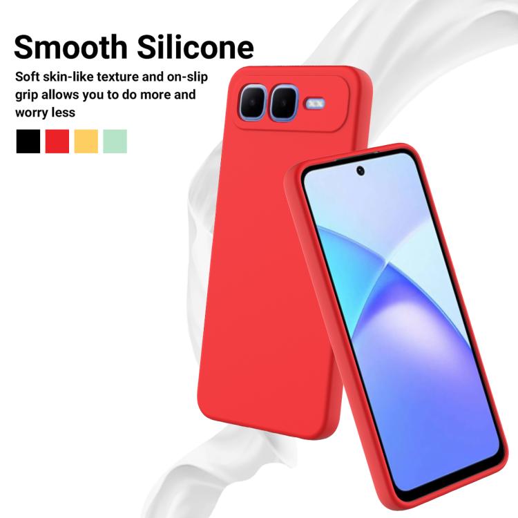 For Infinix Smart 10 Plus 4G Solid Color Liquid Silicone Dropproof Full Coverage Phone Case