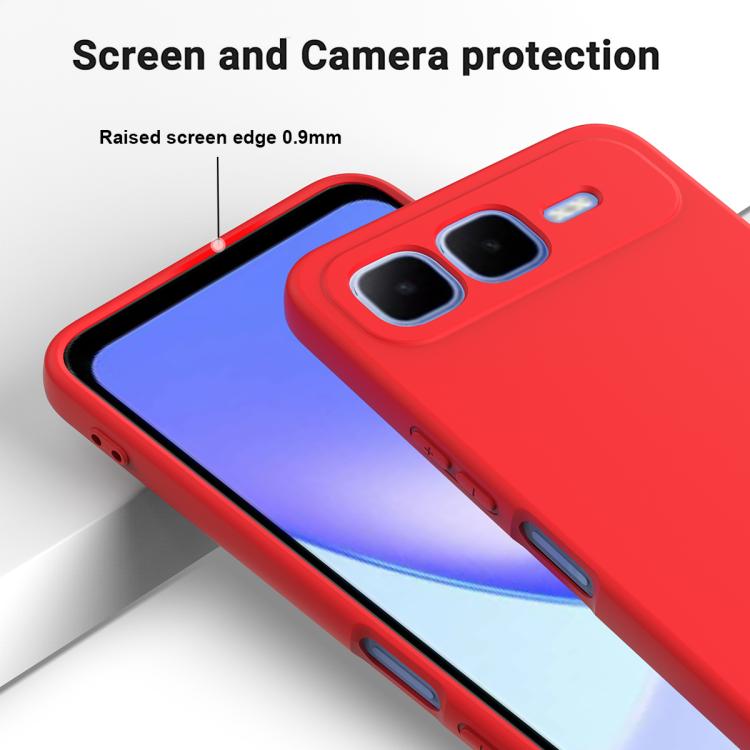 For Infinix Smart 10 Plus 4G Solid Color Liquid Silicone Dropproof Full Coverage Phone Case
