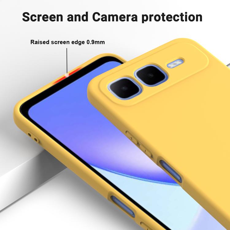For Infinix Smart 10 Plus 4G Solid Color Liquid Silicone Dropproof Full Coverage Phone Case