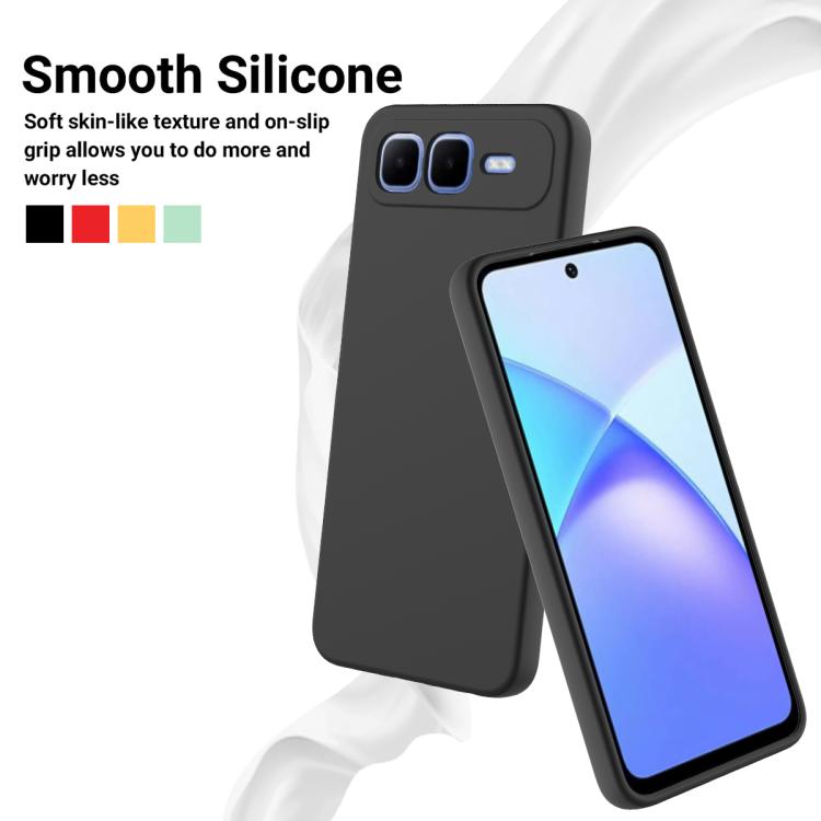 For Infinix Smart 10 Plus 4G Solid Color Liquid Silicone Dropproof Full Coverage Phone Case