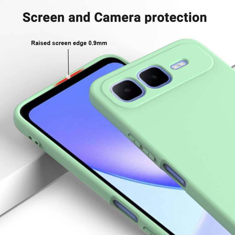 For Infinix Smart 10 Plus 4G Solid Color Liquid Silicone Dropproof Full Coverage Phone Case