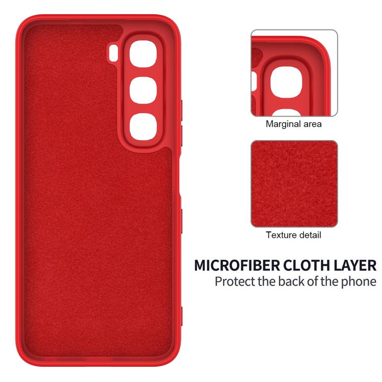 For Infinix Hot 60 5G / Hot 60i 4G Solid Color Liquid Silicone Dropproof Full Coverage Phone Case