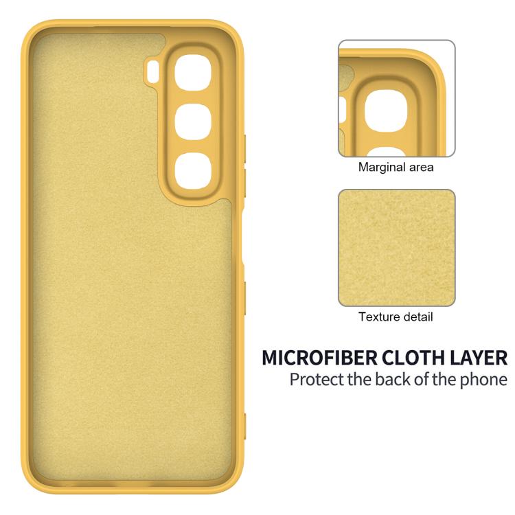 For Infinix Hot 60 5G / Hot 60i 4G Solid Color Liquid Silicone Dropproof Full Coverage Phone Case