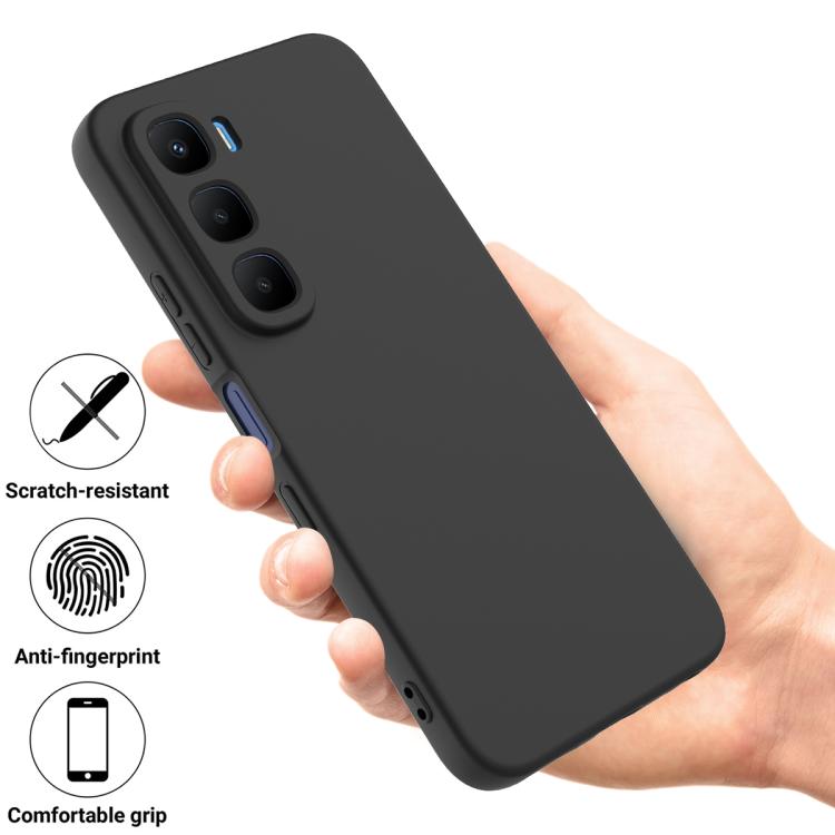For Infinix Hot 60 5G / Hot 60i 4G Solid Color Liquid Silicone Dropproof Full Coverage Phone Case