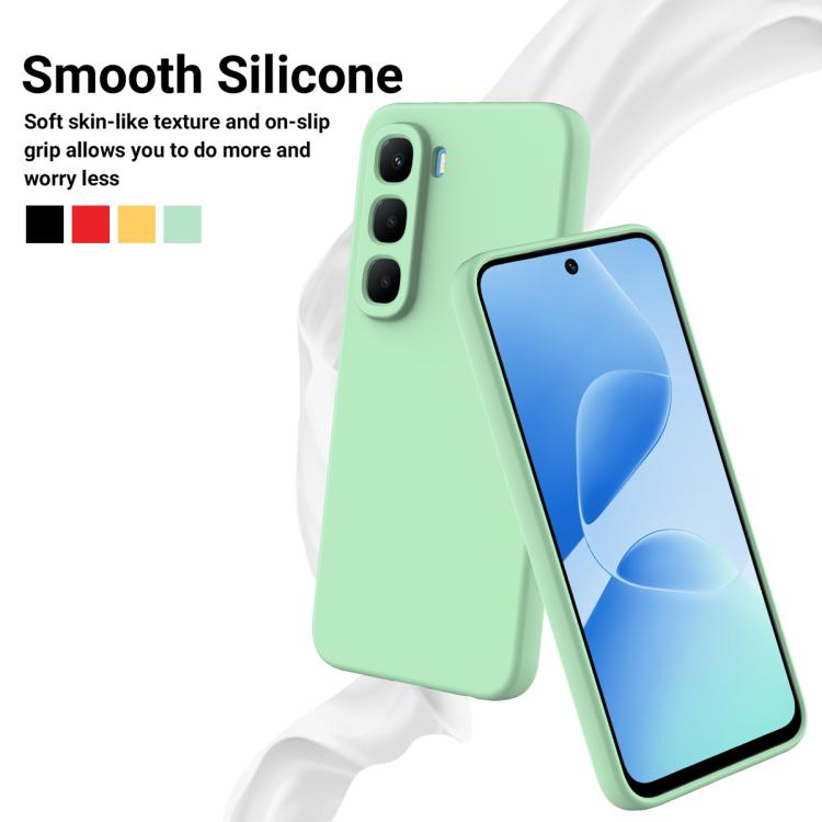 For Infinix Hot 60 5G / Hot 60i 4G Solid Color Liquid Silicone Dropproof Full Coverage Phone Case