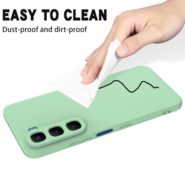 For Infinix Hot 60 5G / Hot 60i 4G Solid Color Liquid Silicone Dropproof Full Coverage Phone Case