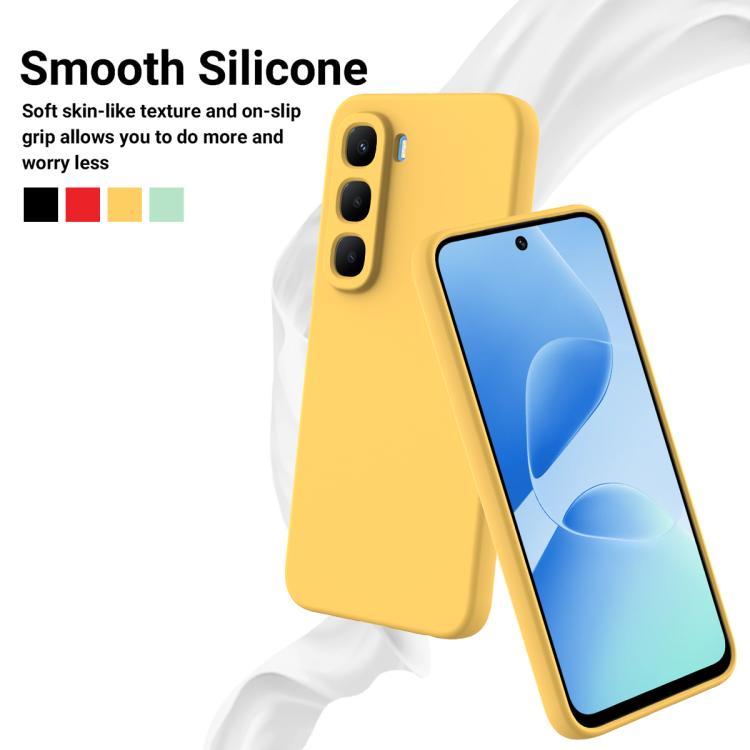 For Infinix Hot 60 Pro+ 4G Solid Color Liquid Silicone Dropproof Full Coverage Phone Case