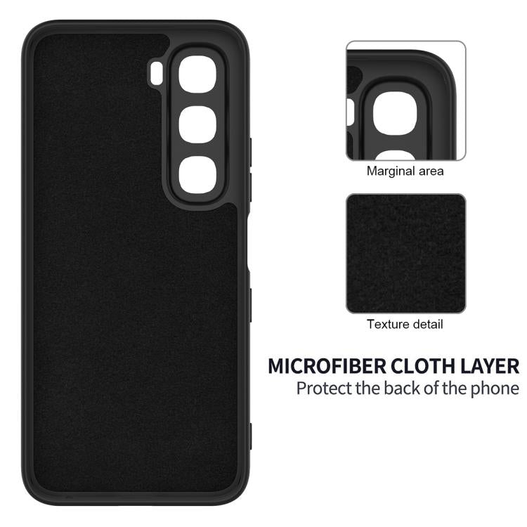 For Infinix Hot 60 Pro+ 4G Solid Color Liquid Silicone Dropproof Full Coverage Phone Case