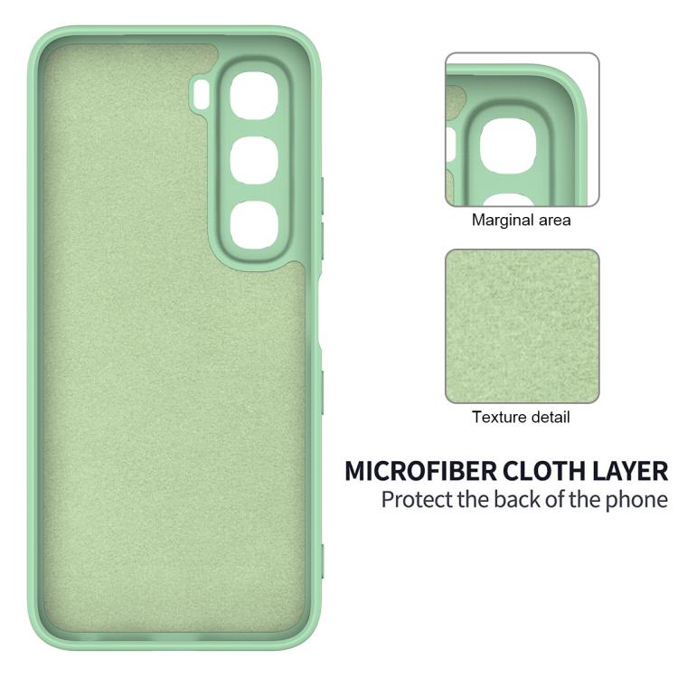 For Infinix Hot 60 Pro+ 4G Solid Color Liquid Silicone Dropproof Full Coverage Phone Case