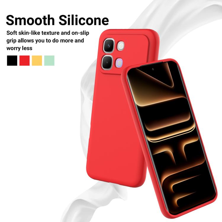 For Infinix Note Edge 5G Solid Color Liquid Silicone Dropproof Full Coverage Phone Case