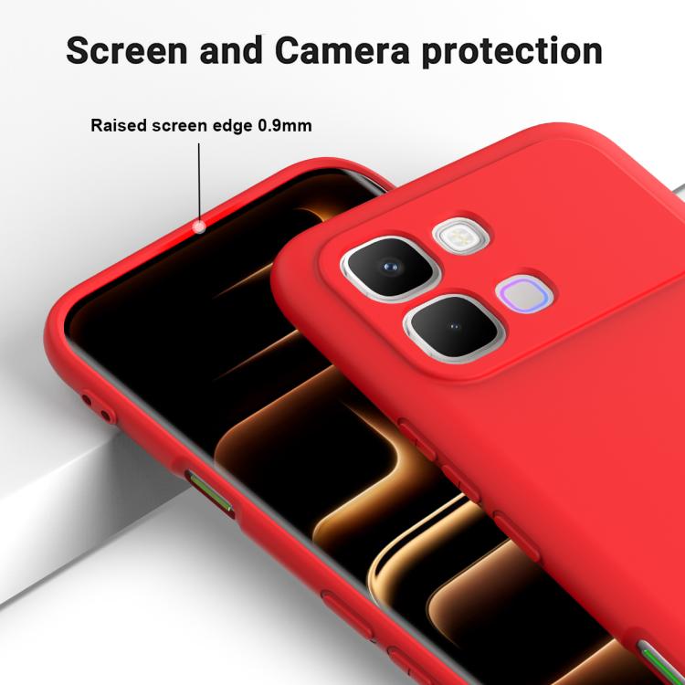 For Infinix Note Edge 5G Solid Color Liquid Silicone Dropproof Full Coverage Phone Case