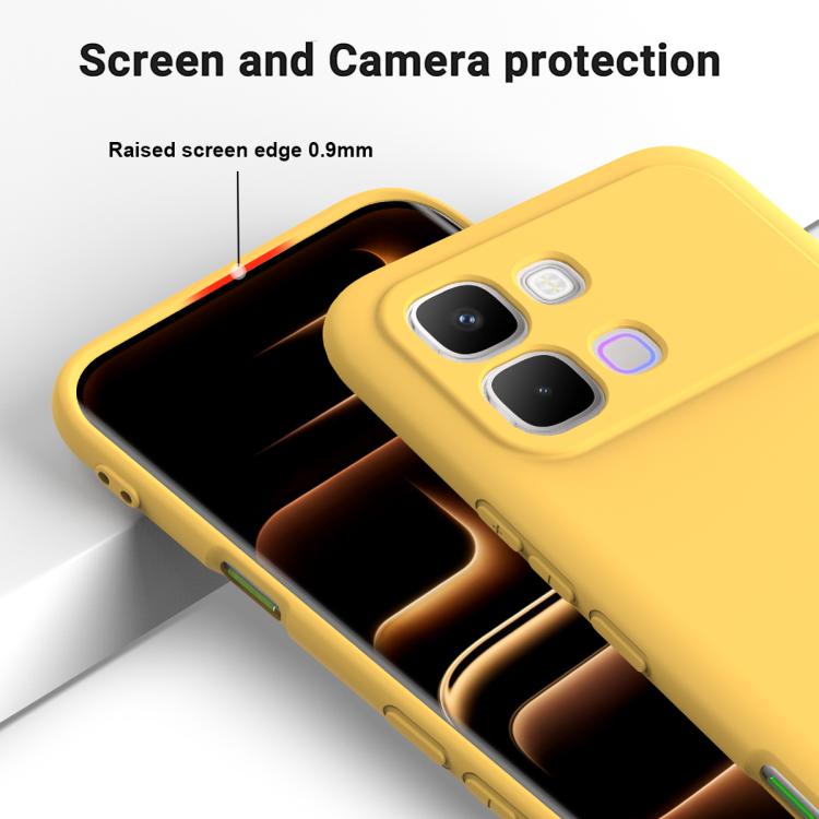 For Infinix Note Edge 5G Solid Color Liquid Silicone Dropproof Full Coverage Phone Case