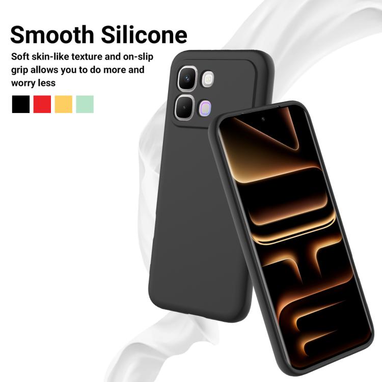 For Infinix Note Edge 5G Solid Color Liquid Silicone Dropproof Full Coverage Phone Case
