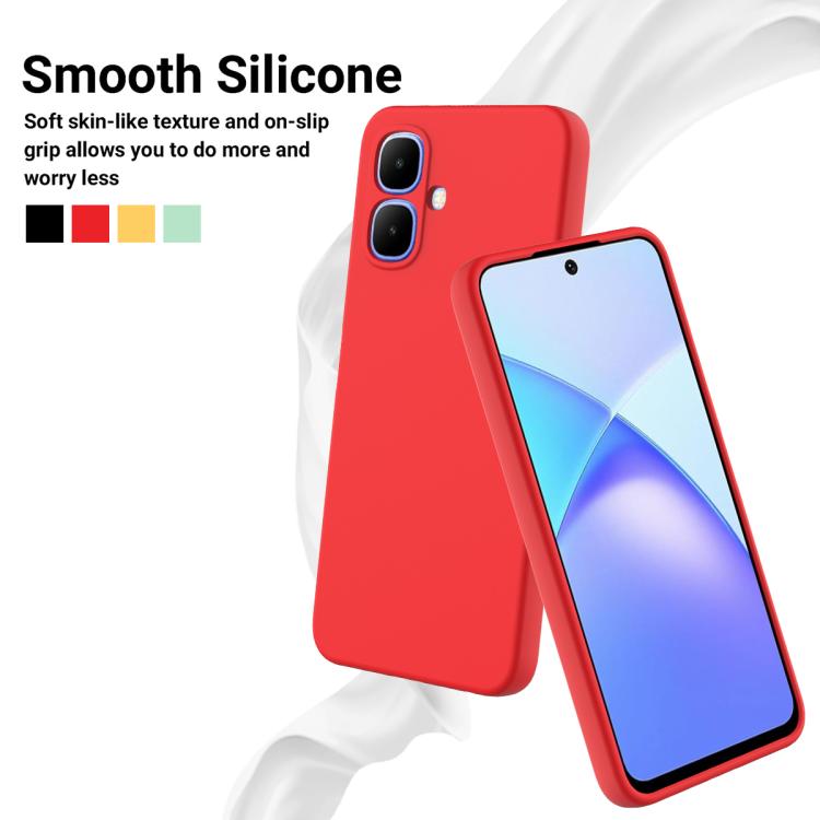 For Infinix Smart 20 4G Solid Color Liquid Silicone Dropproof Full Coverage Phone Case