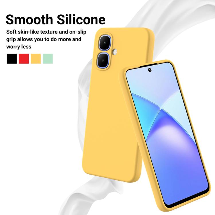 For Infinix Smart 20 4G Solid Color Liquid Silicone Dropproof Full Coverage Phone Case