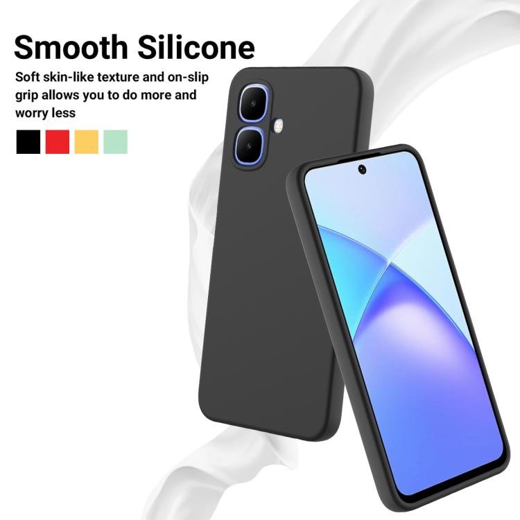 For Infinix Smart 20 4G Solid Color Liquid Silicone Dropproof Full Coverage Phone Case