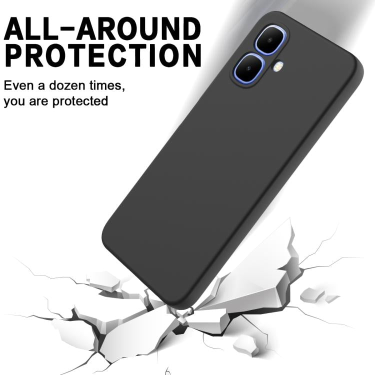 For Infinix Smart 20 4G Solid Color Liquid Silicone Dropproof Full Coverage Phone Case