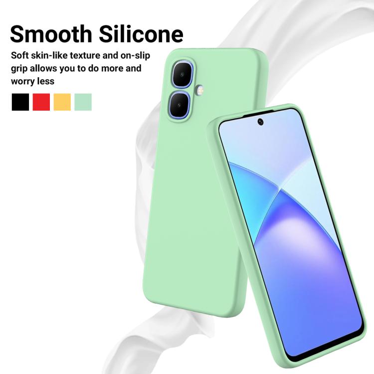 For Infinix Smart 20 4G Solid Color Liquid Silicone Dropproof Full Coverage Phone Case