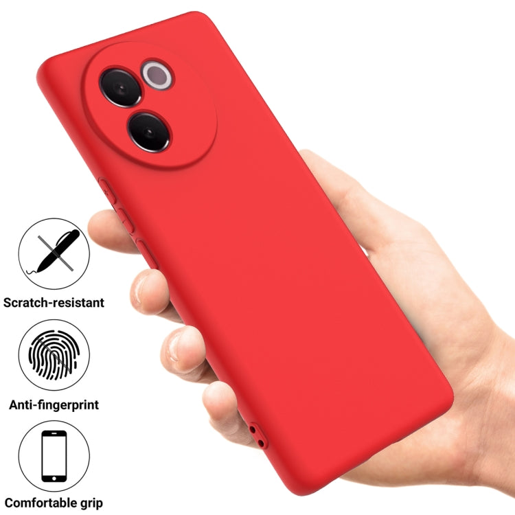 For vivo V30e 5G Solid Color Liquid Silicone Dropproof Full Coverage Phone Case