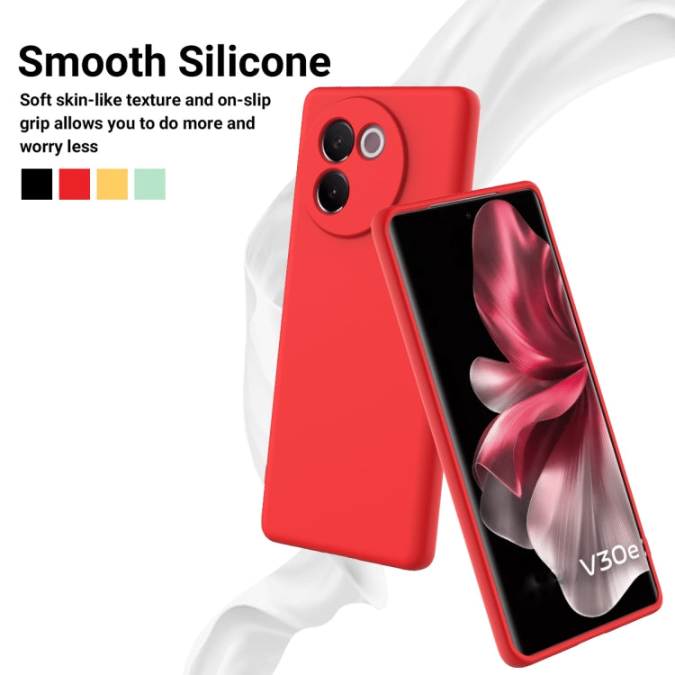 For vivo V30e 5G Solid Color Liquid Silicone Dropproof Full Coverage Phone Case