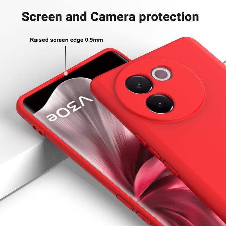 For vivo V30e 5G Solid Color Liquid Silicone Dropproof Full Coverage Phone Case