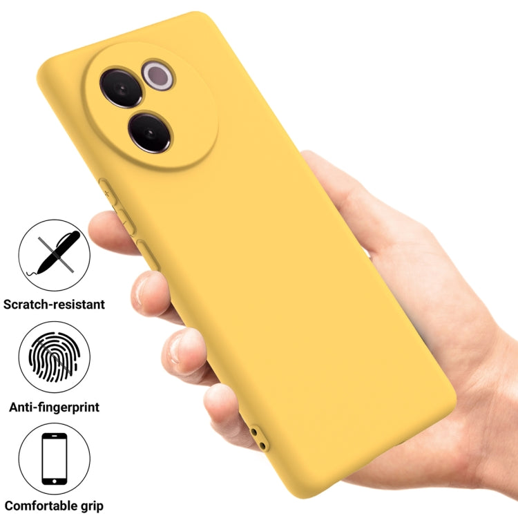 For vivo V30e 5G Solid Color Liquid Silicone Dropproof Full Coverage Phone Case