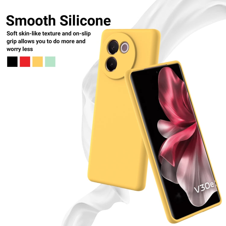 For vivo V30e 5G Solid Color Liquid Silicone Dropproof Full Coverage Phone Case
