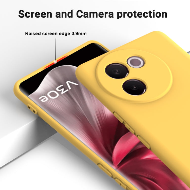 For vivo V30e 5G Solid Color Liquid Silicone Dropproof Full Coverage Phone Case