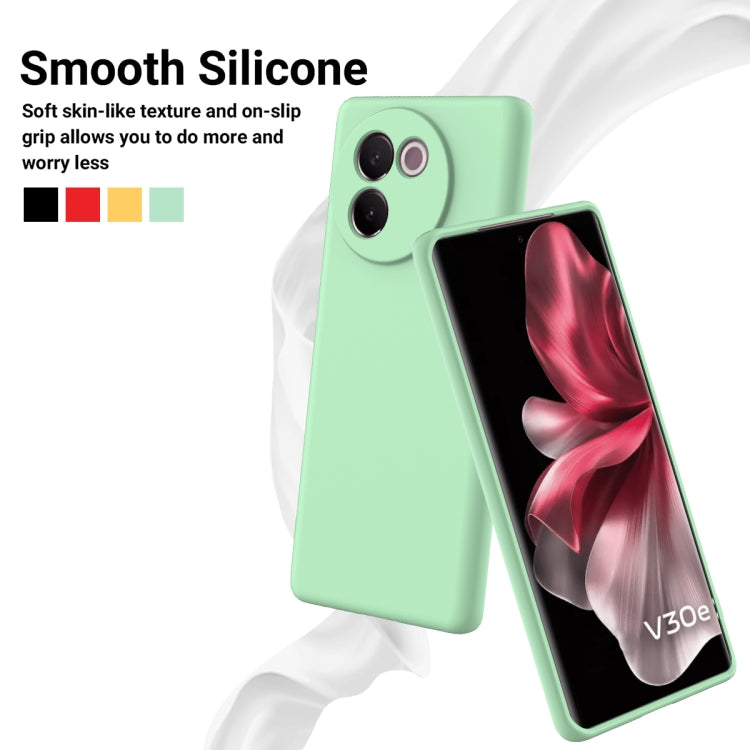 For vivo V30e 5G Solid Color Liquid Silicone Dropproof Full Coverage Phone Case