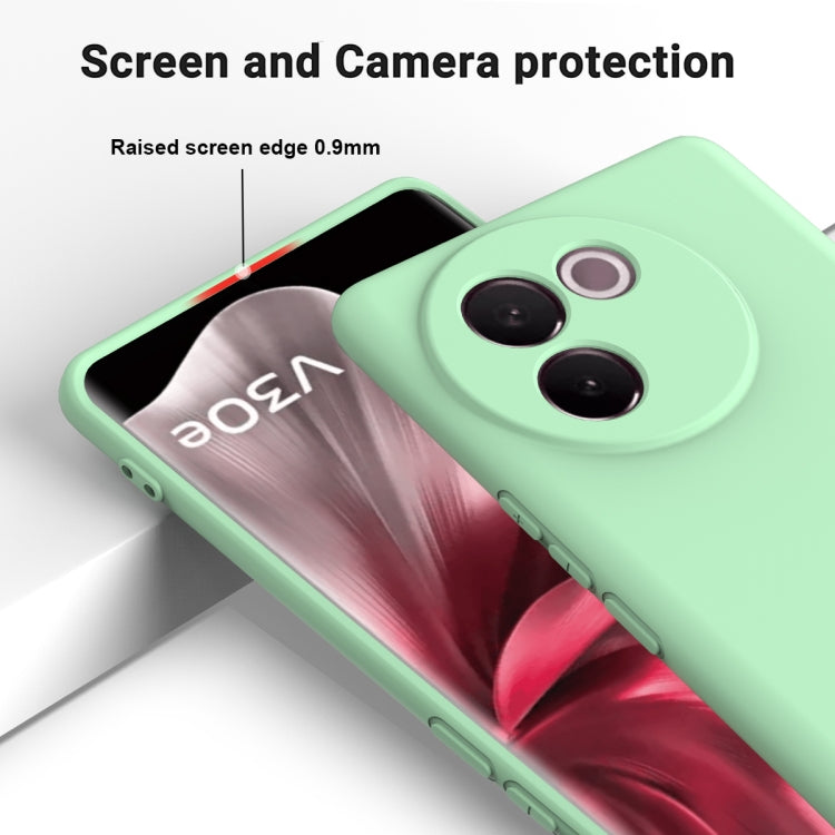 For vivo V30e 5G Solid Color Liquid Silicone Dropproof Full Coverage Phone Case