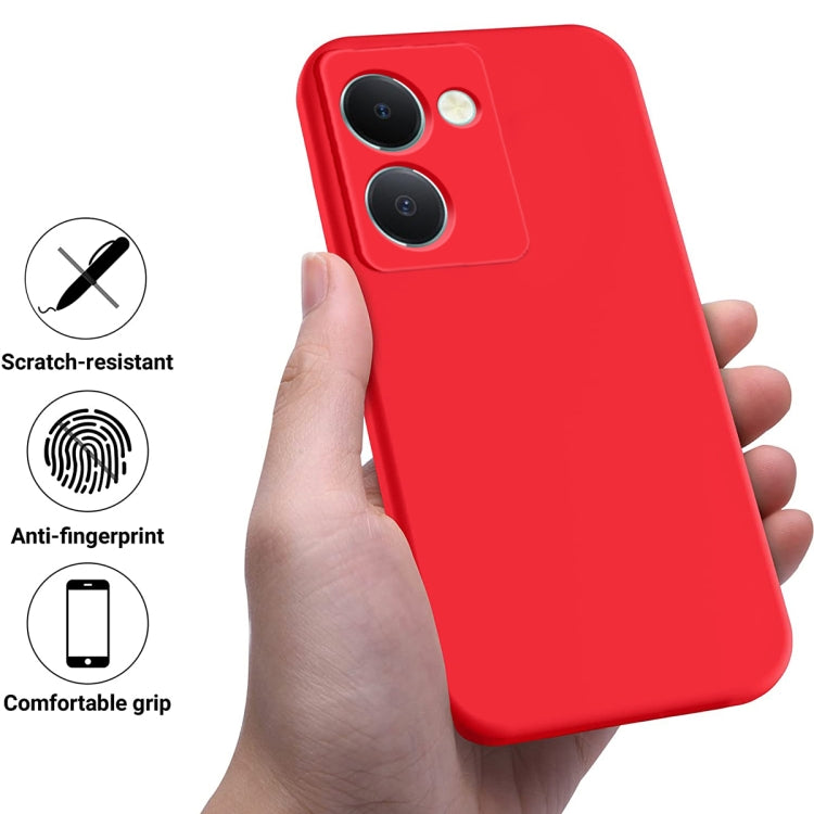 For vivo Y27s Solid Color Liquid Silicone Dropproof Full Coverage Phone Case