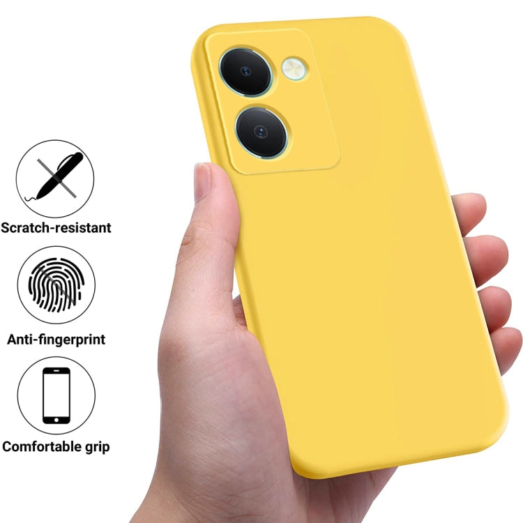 For vivo Y27s Solid Color Liquid Silicone Dropproof Full Coverage Phone Case