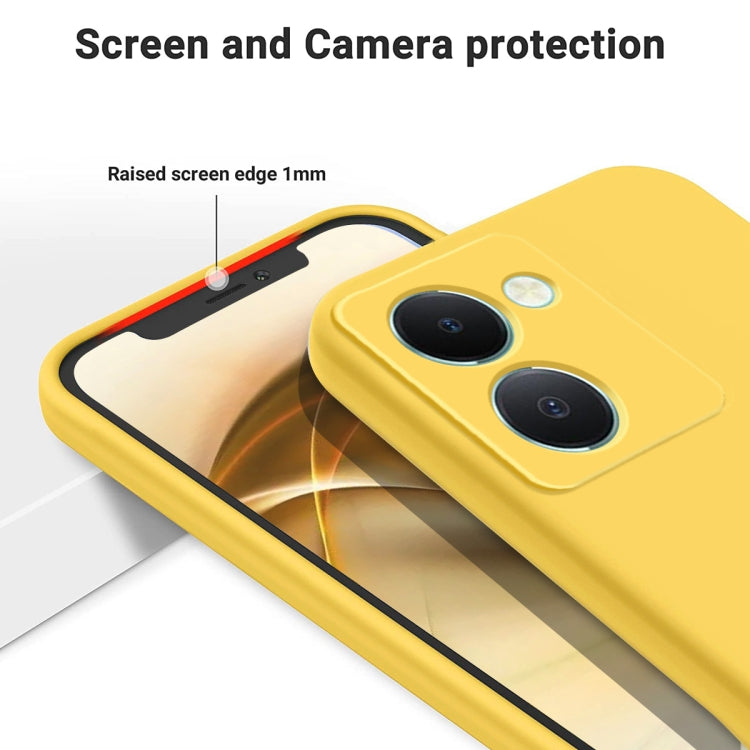 For vivo Y27s Solid Color Liquid Silicone Dropproof Full Coverage Phone Case