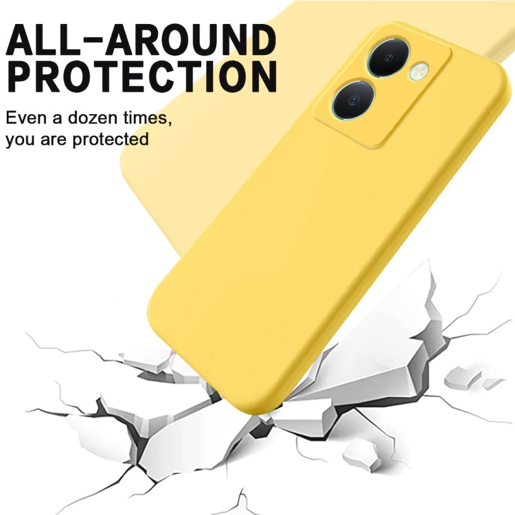 For vivo Y27s Solid Color Liquid Silicone Dropproof Full Coverage Phone Case