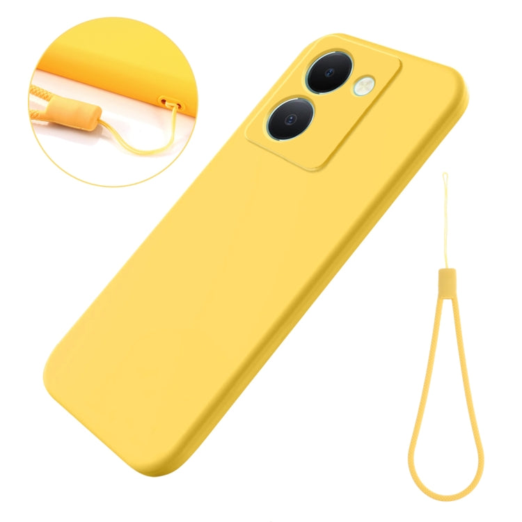 For vivo Y27s Solid Color Liquid Silicone Dropproof Full Coverage Phone Case