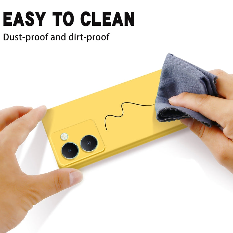 For vivo Y27s Solid Color Liquid Silicone Dropproof Full Coverage Phone Case