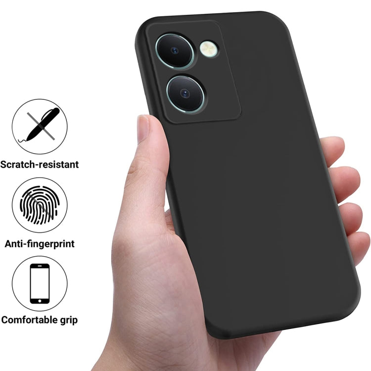 For vivo Y27s Solid Color Liquid Silicone Dropproof Full Coverage Phone Case