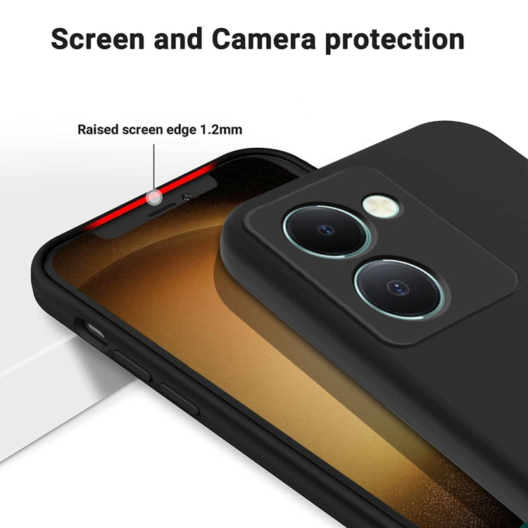 For vivo Y27s Solid Color Liquid Silicone Dropproof Full Coverage Phone Case