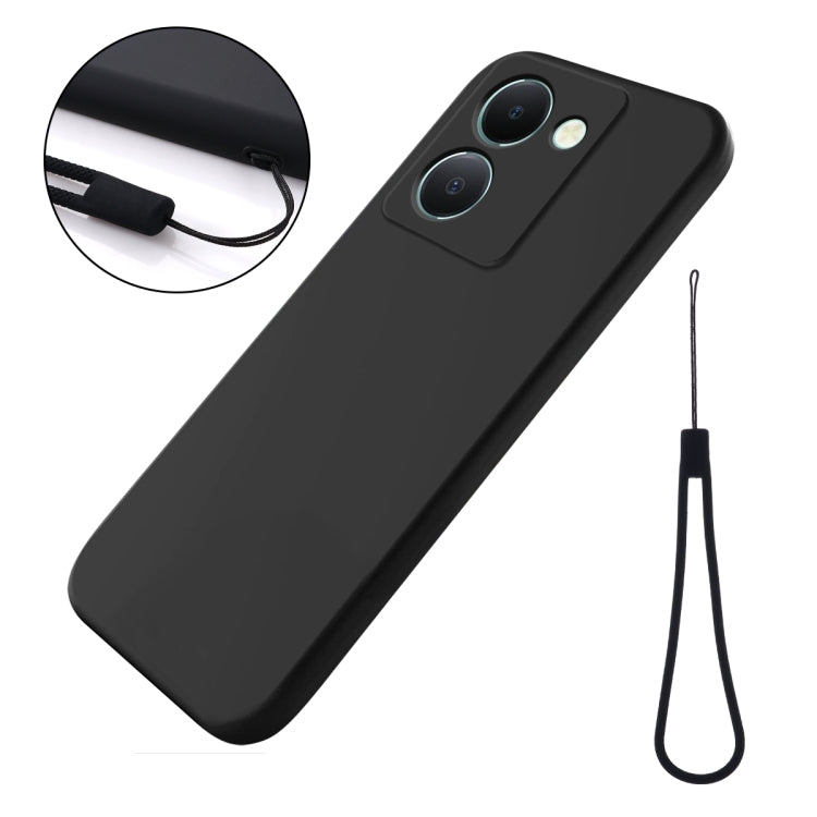 For vivo Y27s Solid Color Liquid Silicone Dropproof Full Coverage Phone Case